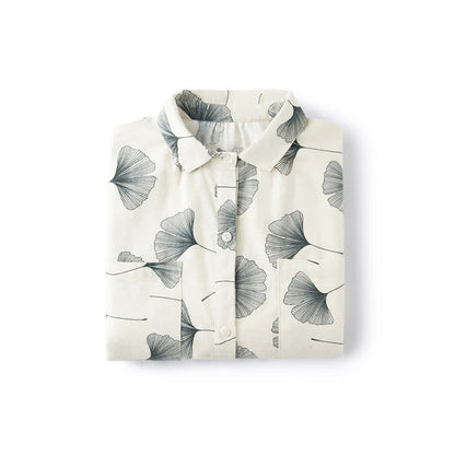 Brushed Cotton Ginkgo Leaf Pajama Jammies - image 7