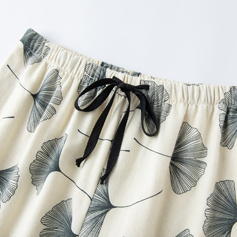 Brushed Cotton Ginkgo Leaf Pajama Jammies - image 13