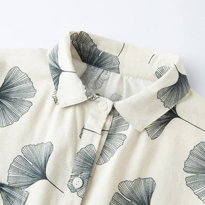 Brushed Cotton Ginkgo Leaf Pajama Jammies - image 8