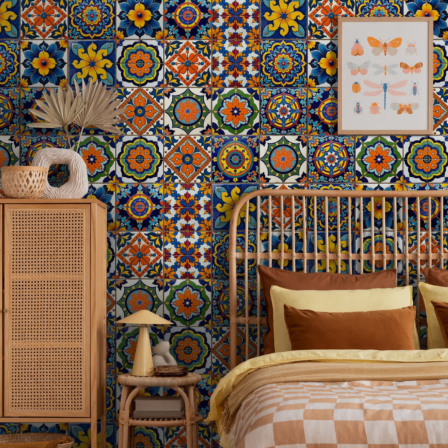 PET Foam Colorful Talavera Tile Wall Decals - image 1