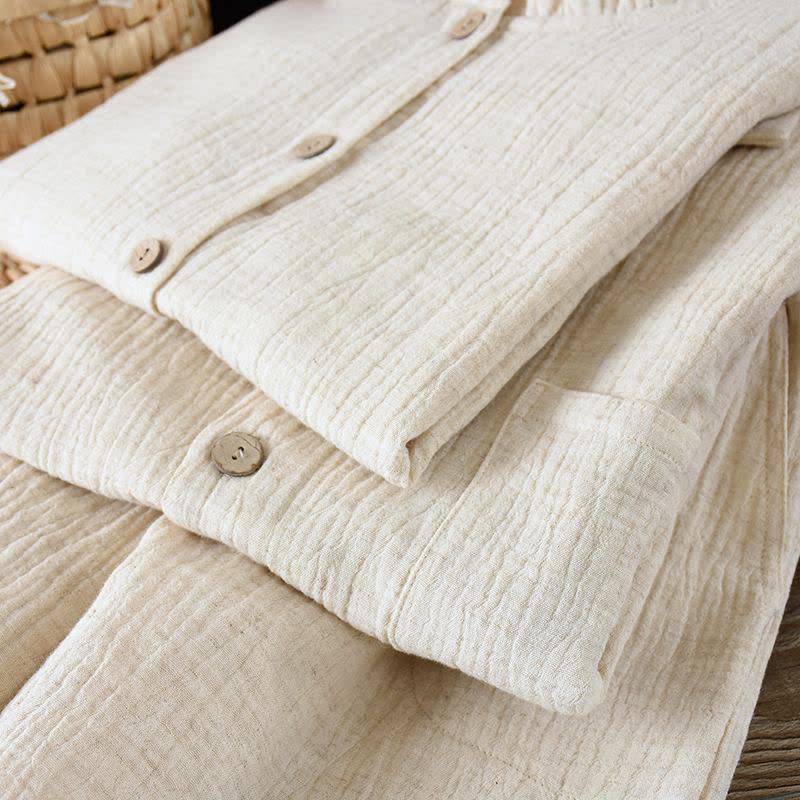 Matching Minimalist Cotton Linen Pajama Jammies - image 3