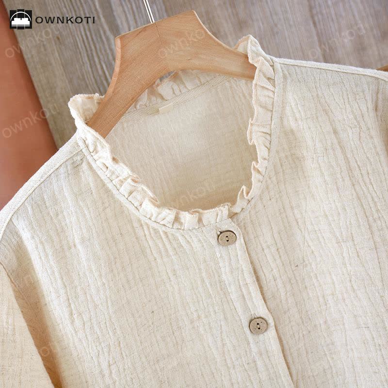 Ownkoti Matching Minimalist Cotton Linen Pajama Jammies - image 7