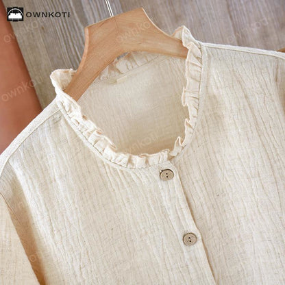 Ownkoti Matching Minimalist Cotton Linen Pajama Jammies - image 7
