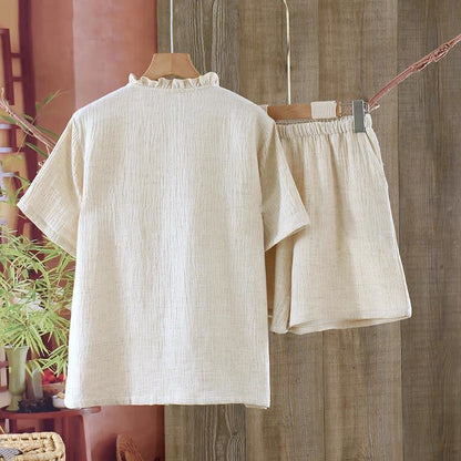 Matching Minimalist Cotton Linen Pajama Jammies - image 5