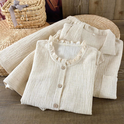 Matching Minimalist Cotton Linen Pajama Jammies - image 2