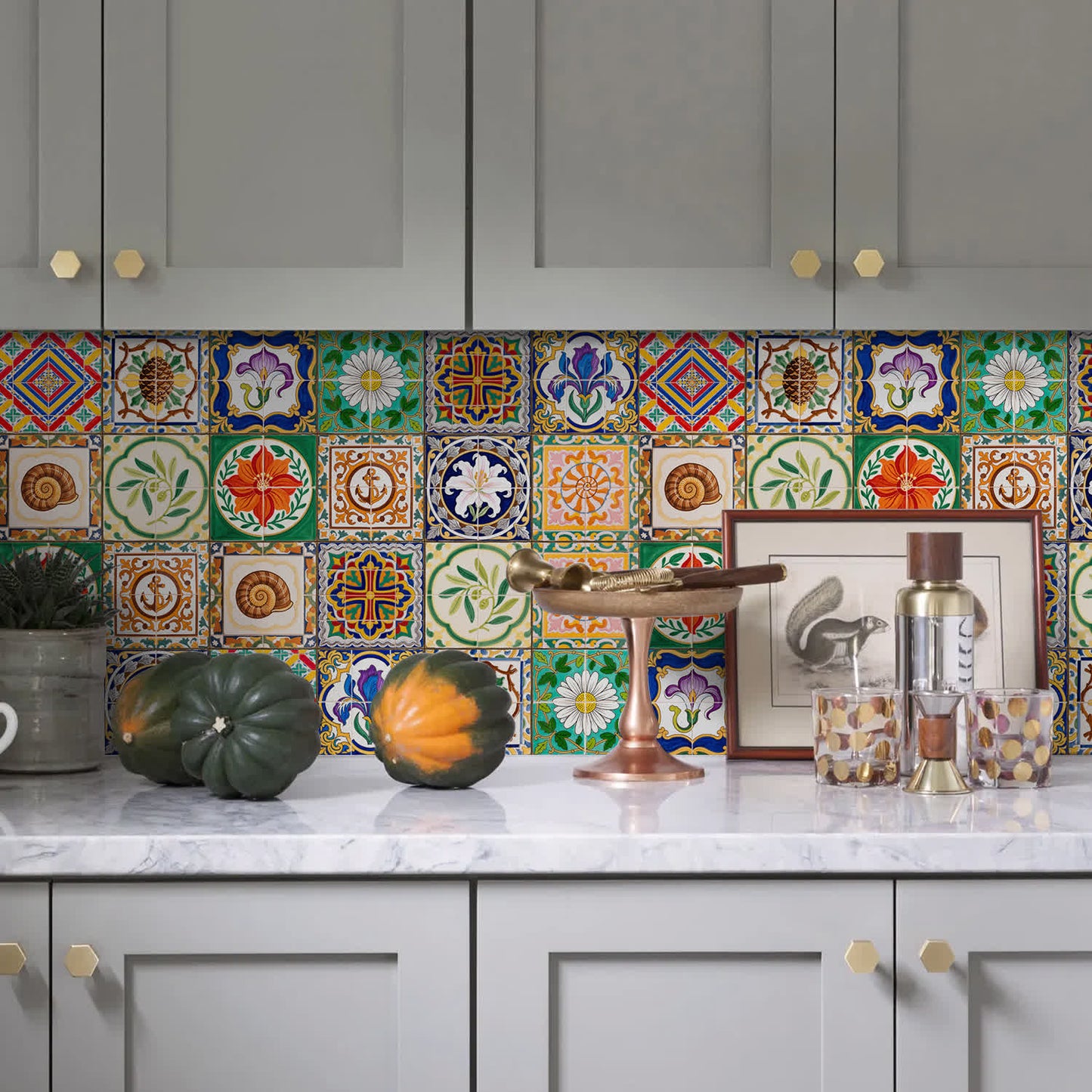 Vintage Talavera PET Foam Tile Wall Decals - image 2