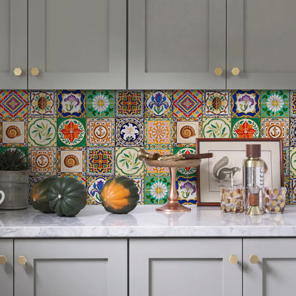 Vintage Talavera PET Foam Tile Wall Decals - image 2