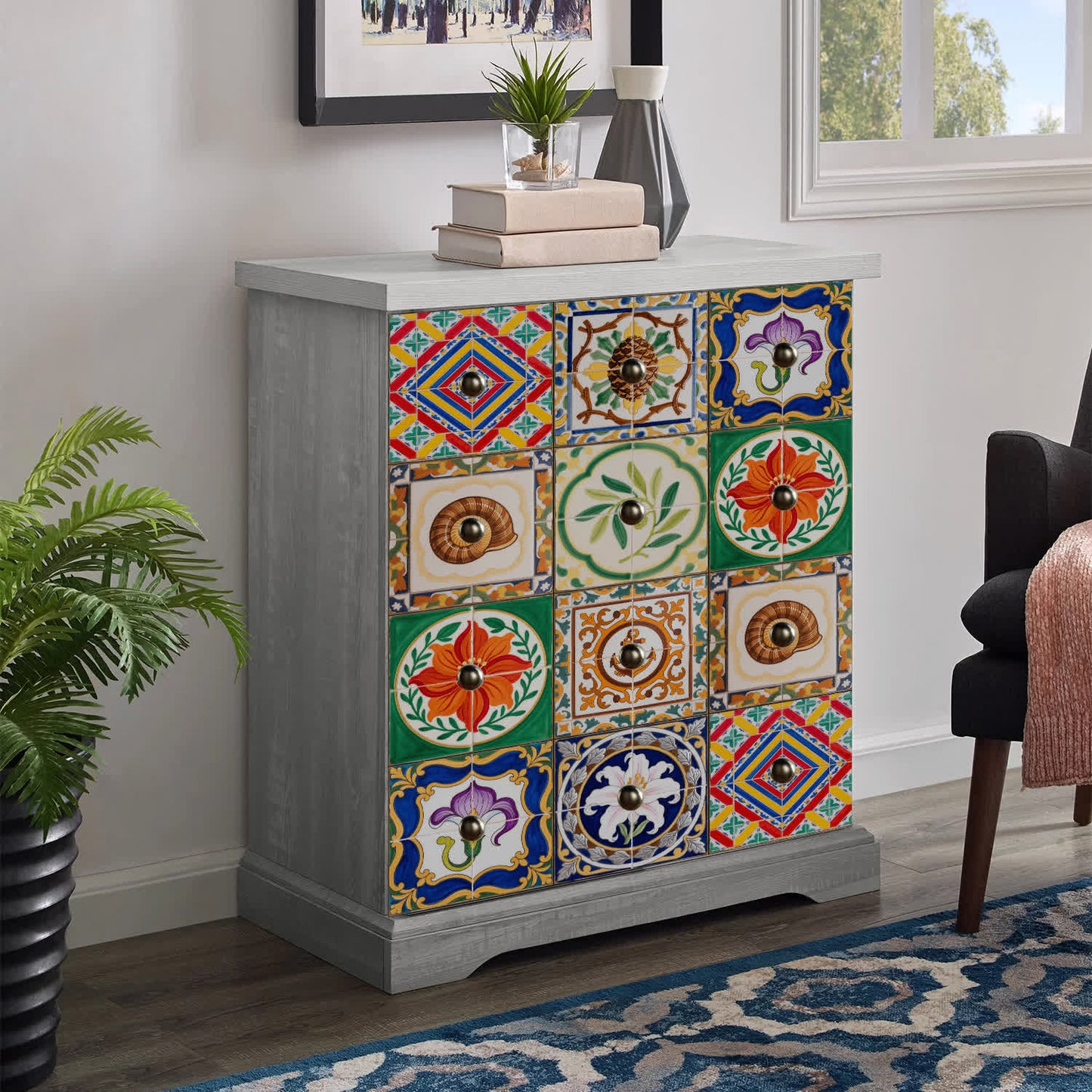 Vintage Talavera PET Foam Tile Wall Decals - image 4