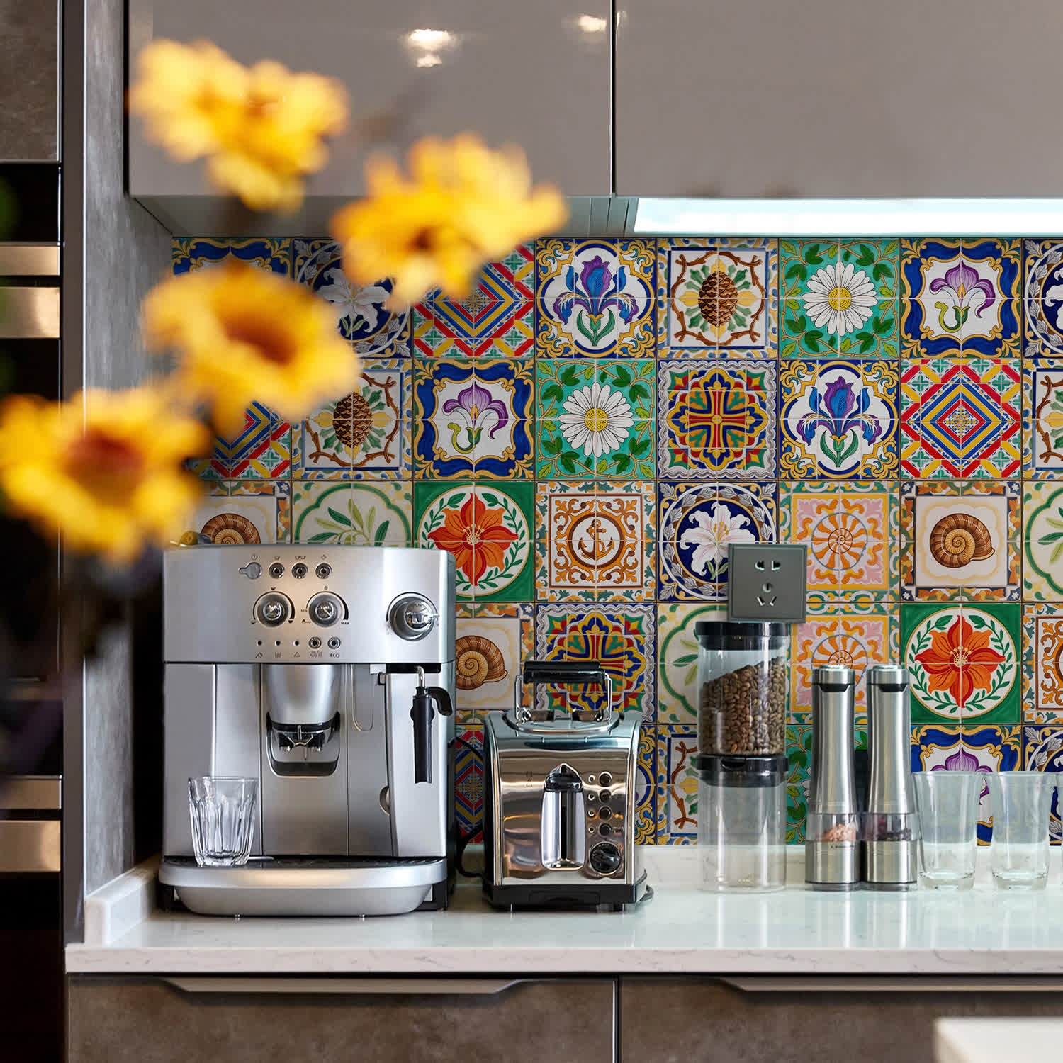 Vintage Talavera PET Foam Tile Wall Decals - image 3