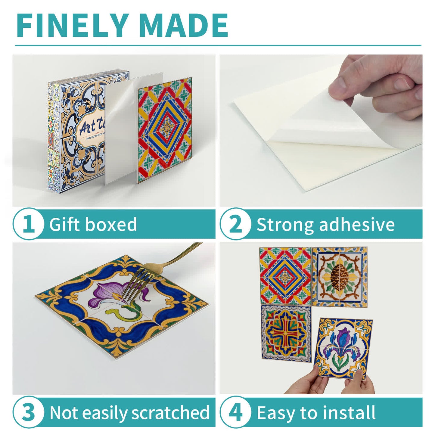 Vintage Talavera PET Foam Tile Wall Decals - image 9