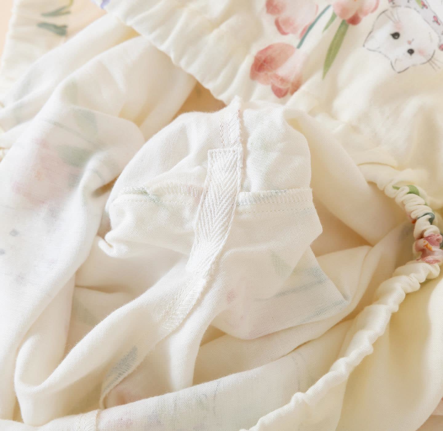 Cotton Gauze Floral Cat Kimono Pajamas - image 11