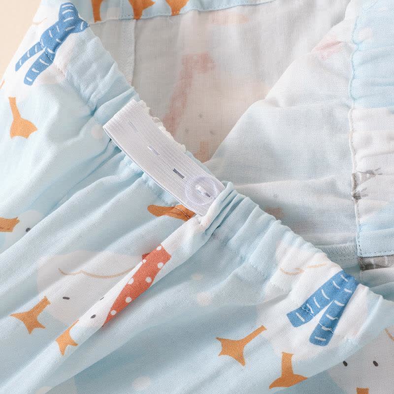 Cotton Gauze Cartoon Goose Kimono Pajamas - image 13