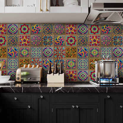 Peel & Stick Boho Waterproof Tile Wall Decals - image 1