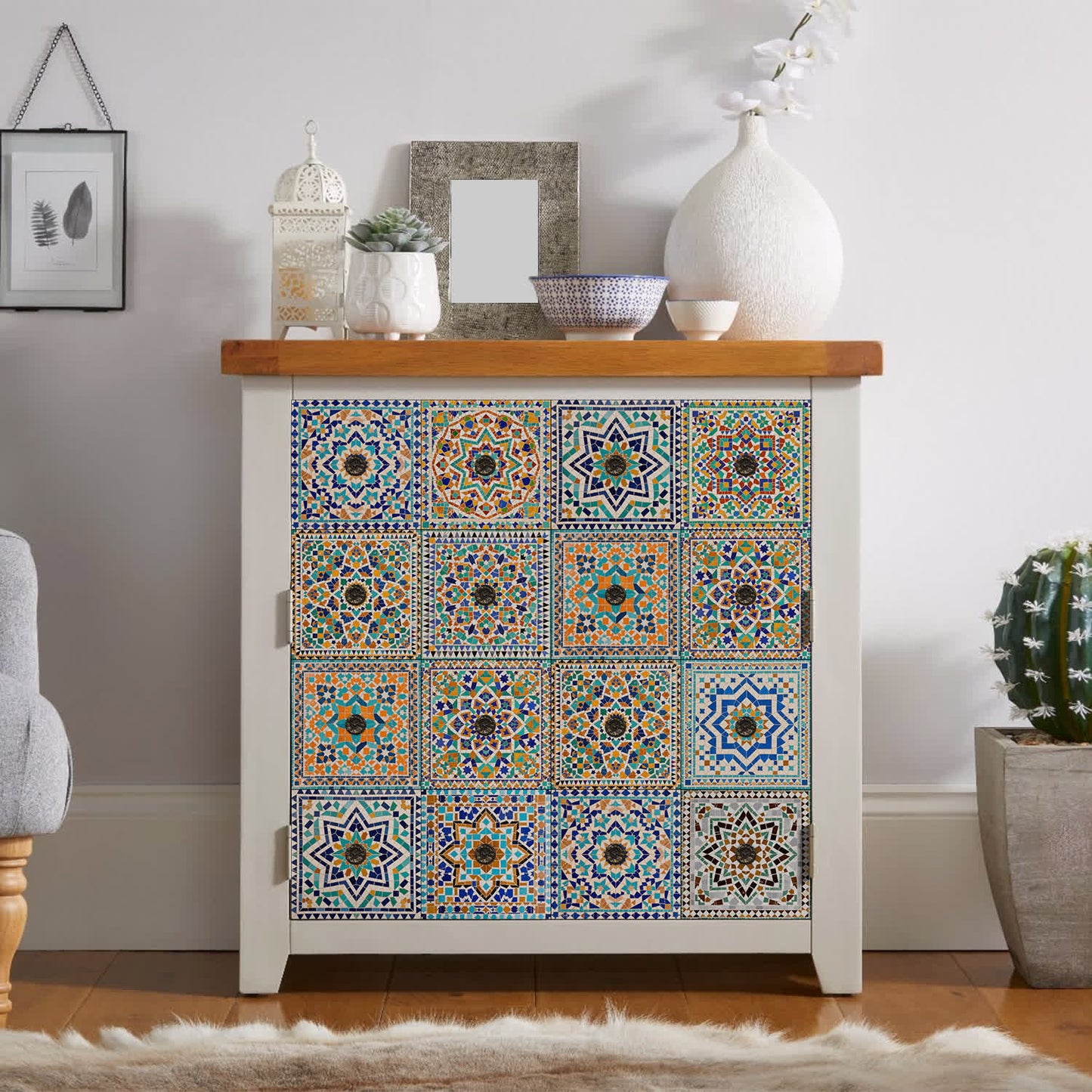 PET Foam Moroccan Mosaic Tile Wall Decals - image 4