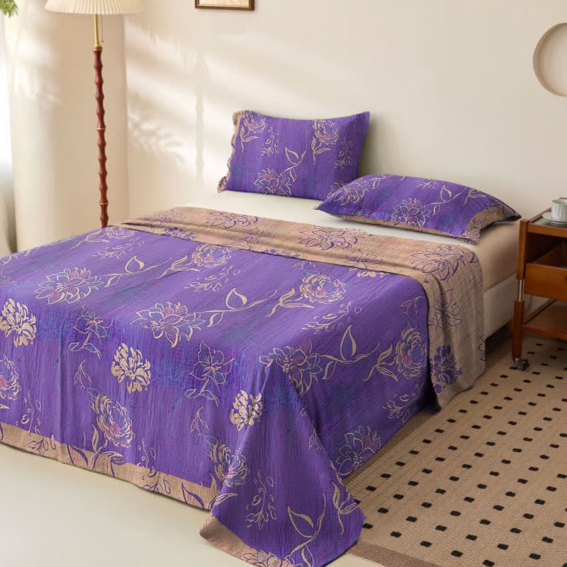 Peony Organic Cotton Sheet Bedspread - image 1