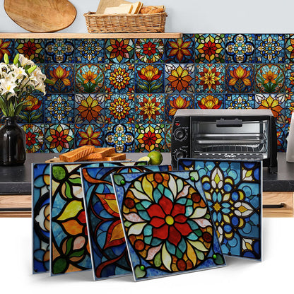 Boho Style Floral PET Foam Tile Wall Decals - image 0