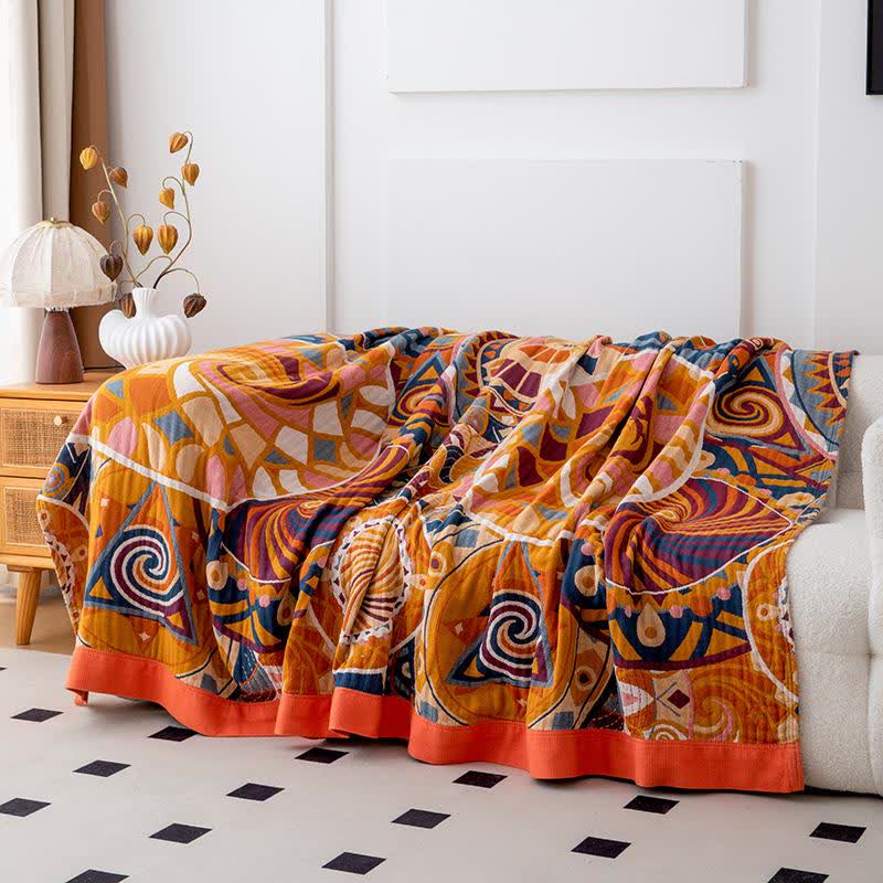 Bohemian Style Cotton Gauze Muslin Quilt - image 2