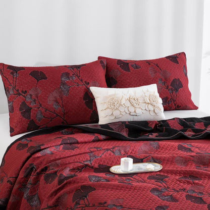 Ownkoti Orange Ginkgo Leaf Cotton Reversible Quilt - image 22