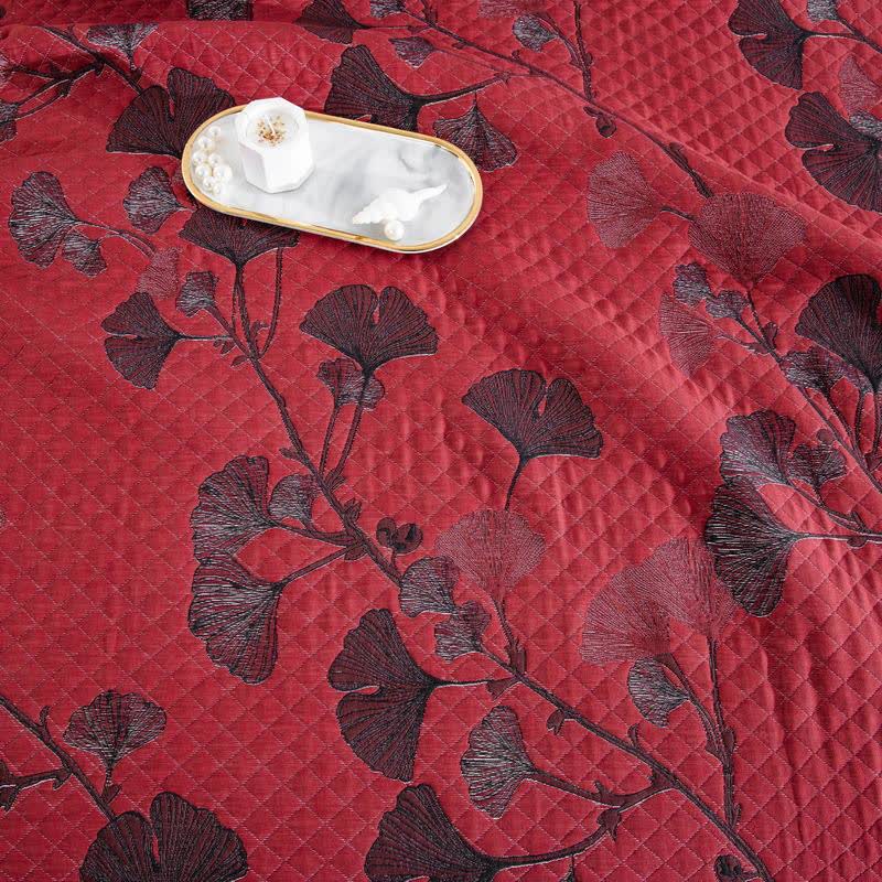 Ownkoti Orange Ginkgo Leaf Cotton Reversible Quilt - image 28