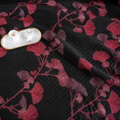 Ownkoti Orange Ginkgo Leaf Cotton Reversible Quilt - image 19