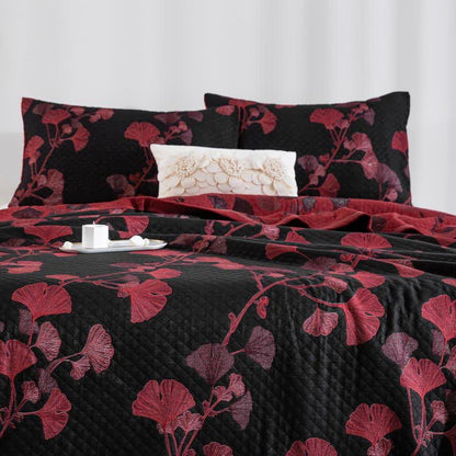 Ownkoti Orange Ginkgo Leaf Cotton Reversible Quilt - image 15