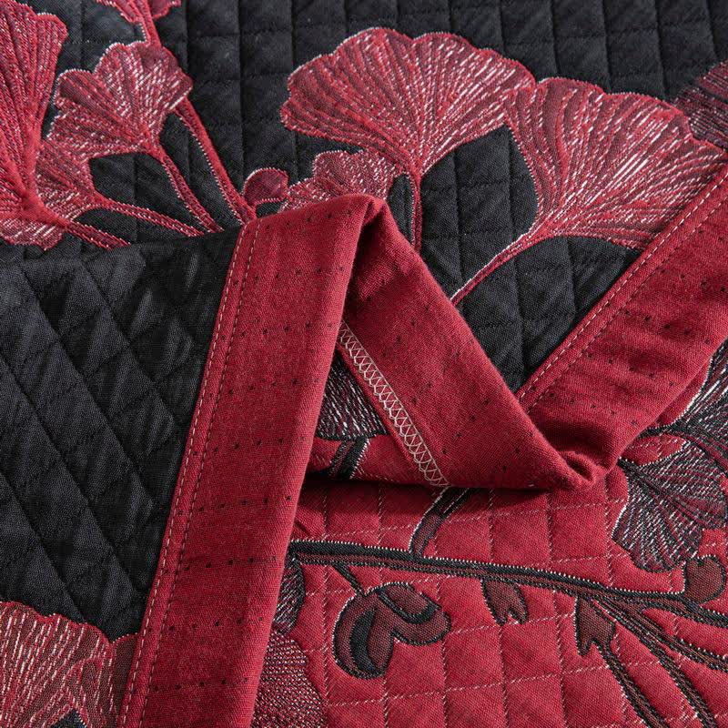 Ownkoti Orange Ginkgo Leaf Cotton Reversible Quilt - image 20