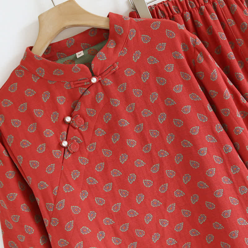 Paisley-inspired Jacquard Cotton Gauze  Pajamas - image 3