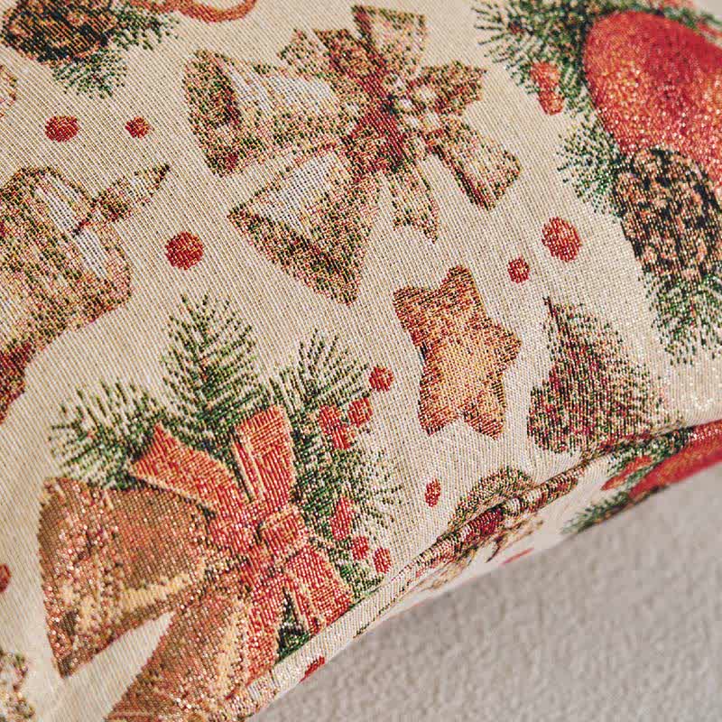 Christmas Crystal Ball Jacquard Throw Pillow - image 2