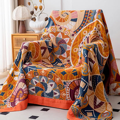 Bohemian Style Cotton Gauze Muslin Quilt - image 1