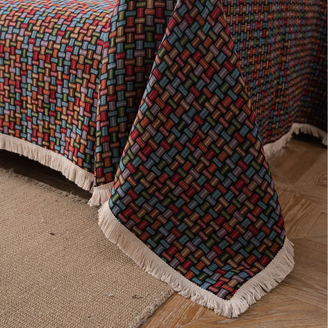 Colorful Geometric Knot Sofa Throw Blanket - image 4