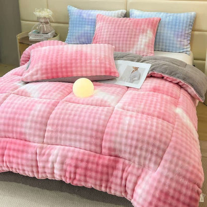 Fluffy Gradient Color Sherpa Warm Blankets - image 1