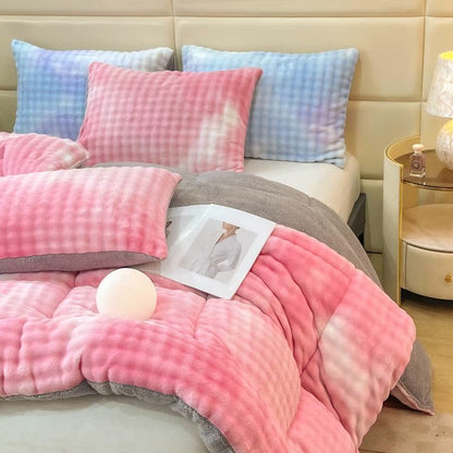 Fluffy Gradient Color Sherpa Warm Blankets - image 2