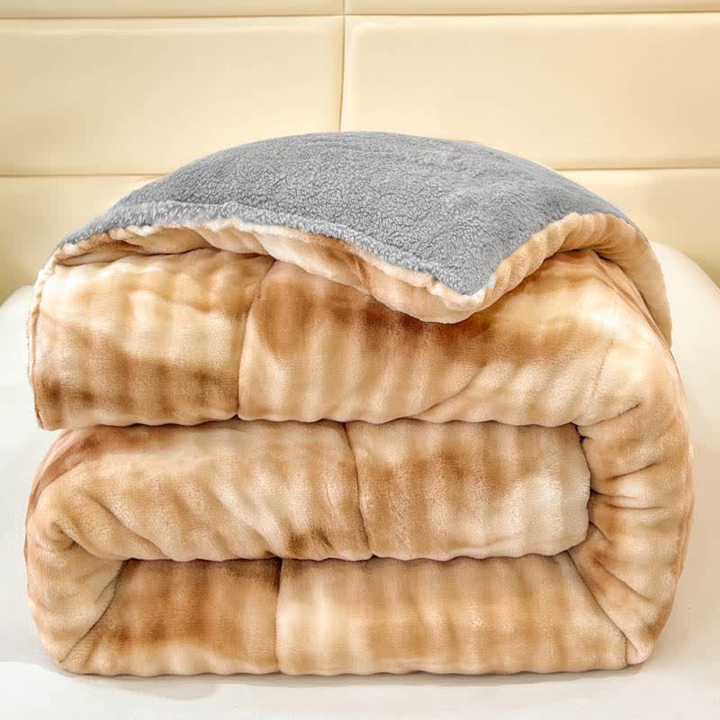 Fluffy Gradient Color Sherpa Warm Blankets - Coffee - King - image 13