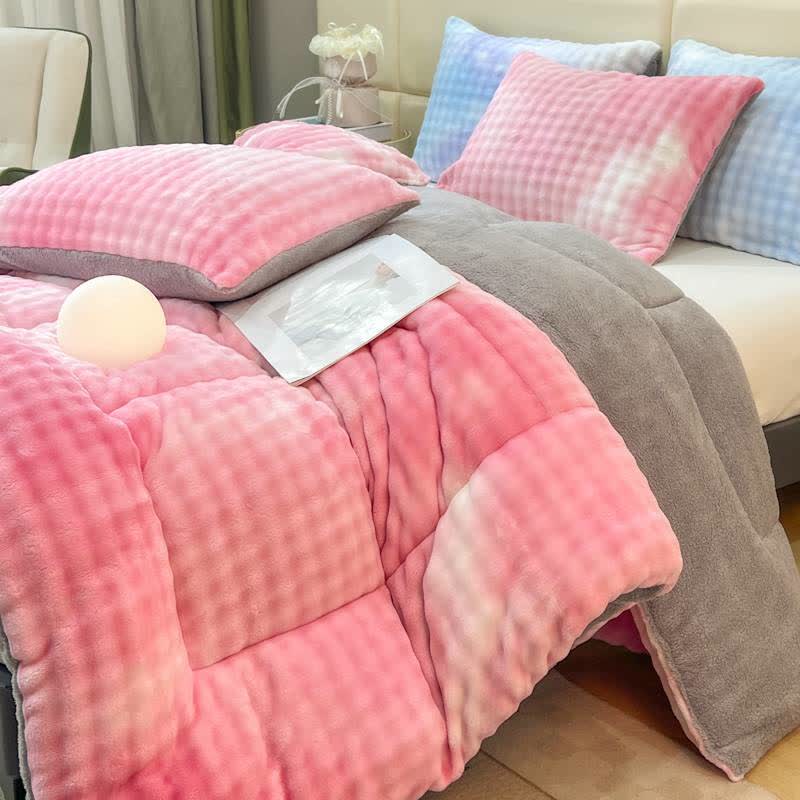 Fluffy Gradient Color Sherpa Warm Blankets - image 3