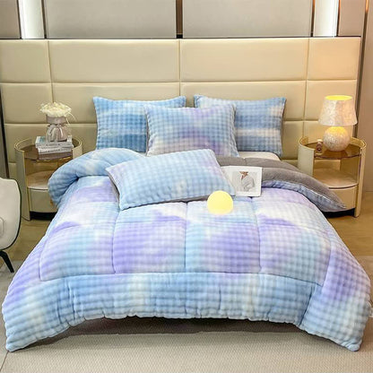 Fluffy Gradient Color Sherpa Warm Blankets - image 17