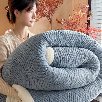 Reversible Warm Sherpa Throw Blanket - image 8