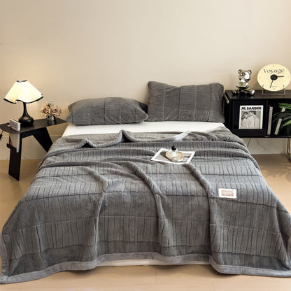 Luxe Striped Textured Warm Throw Blanket - image 7