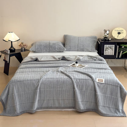 Luxe Striped Textured Warm Throw Blanket - image 11