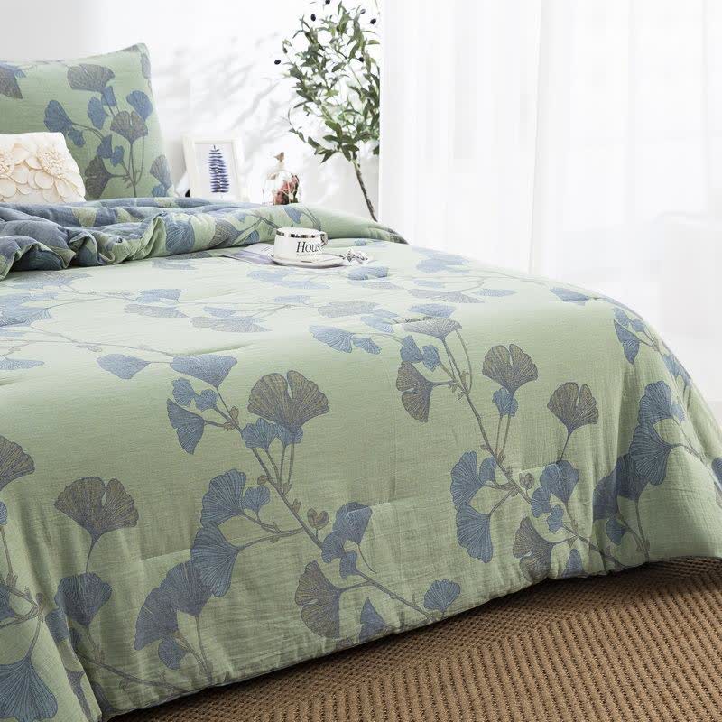 Ownkoti Ginkgo Leaf Cotton Gauze Reversible Bedding  - image 4