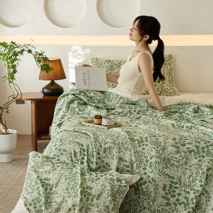 Soft Style Floral Cotton Gauze Quilt - image 22