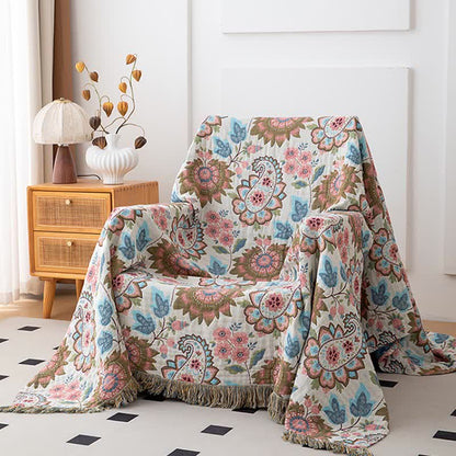 Ethnic Paisley Floral Cotton Gauze Quilt - image 2