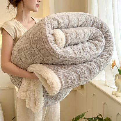 Bear Striped Textured Throw Blanket - Grey - Queen - image 19