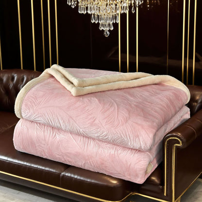 Leaf Textured Warm Throw Blanket - image 14