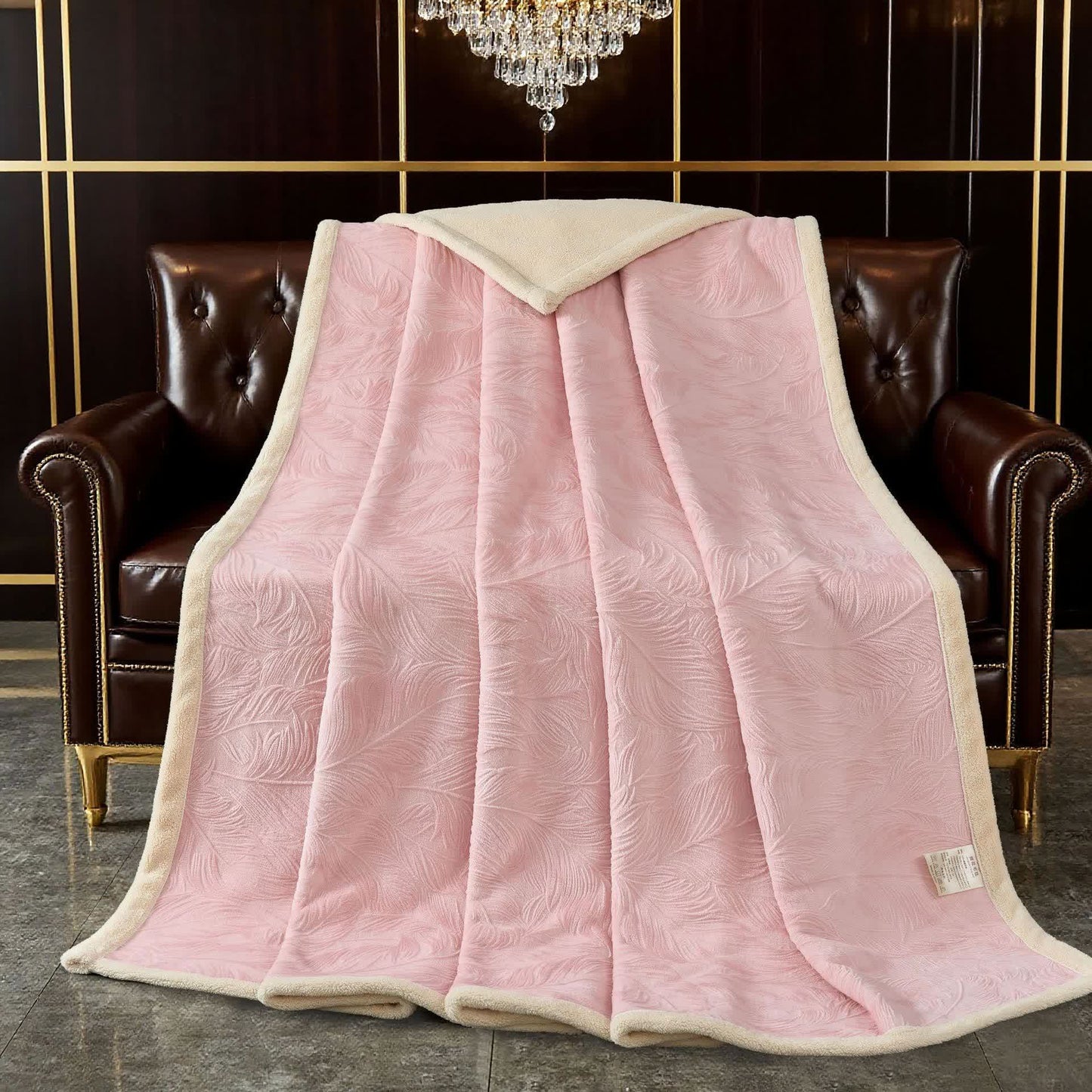 Leaf Textured Warm Throw Blanket - image 12