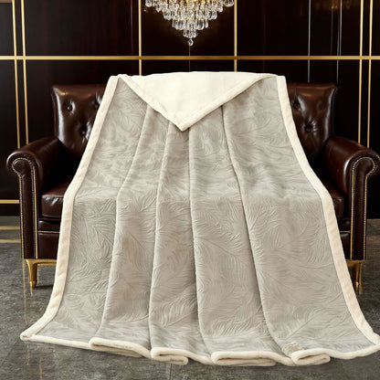 Leaf Textured Warm Throw Blanket - image 16
