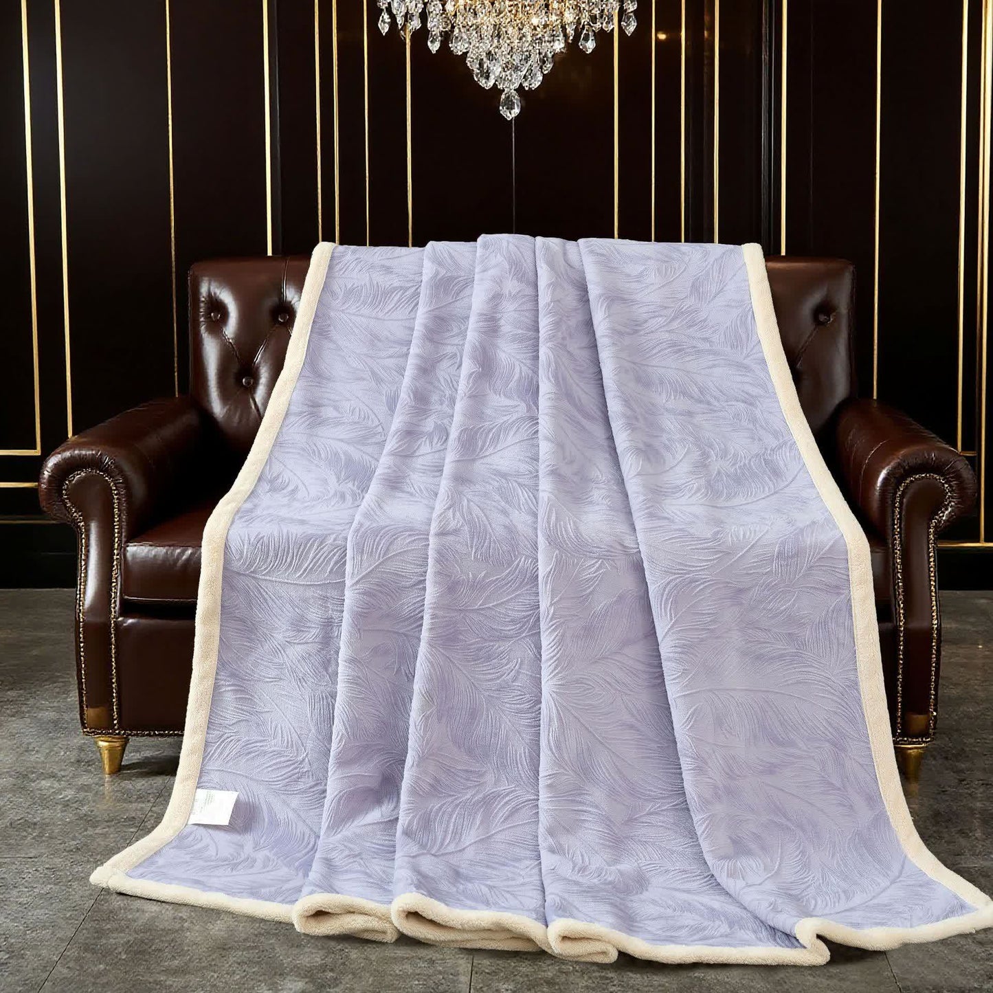 Leaf Textured Warm Throw Blanket - image 8