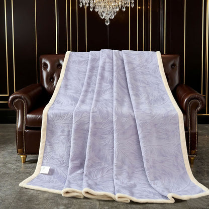 Leaf Textured Warm Throw Blanket - image 8