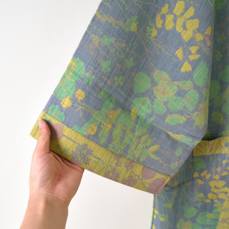 Lotus Organic Cotton Gauze Kimono Robe - image 16