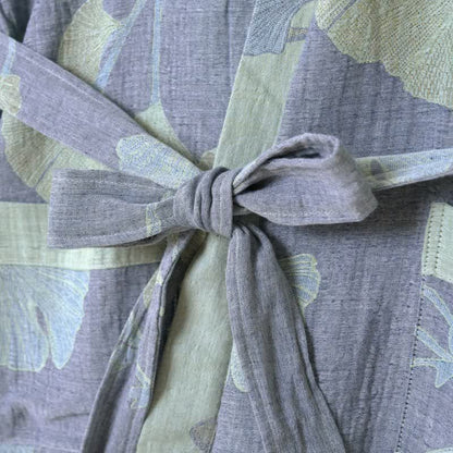 Ownkoti Ginkgo Leaf Organic Cotton Kimono Robe - image 4