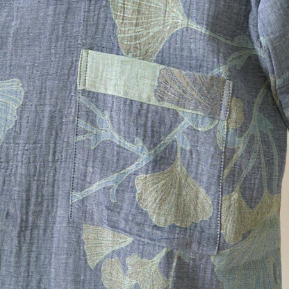 Ownkoti Ginkgo Leaf Organic Cotton Kimono Robe - image 5